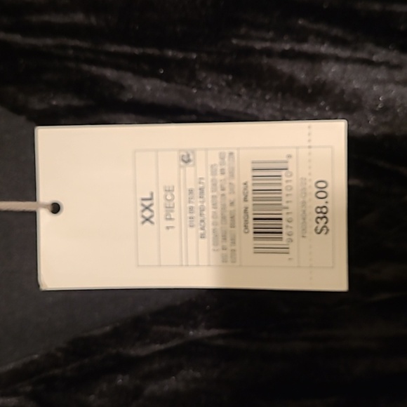 NWT A New Day women's black velour jumpsuit size XXL. - Picture 3 of 8